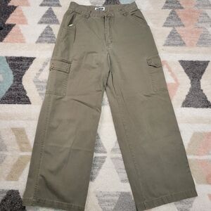 Y2K Olive Green Authentic 2000s khaki cargo pants size 13
